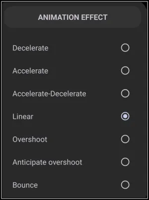 Animation Effect dialog