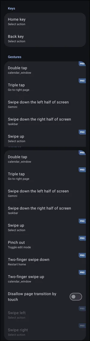 Keys & Gestures dialog 1 of 3 Keys & Gestures dialog 1 of 3
