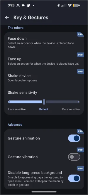 Keys & Gestures dialog 3 of 3 Keys & Gestures dialog 3 of 3