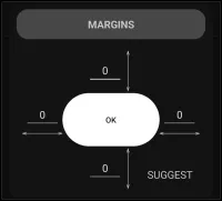Margins dialog Margins dialog