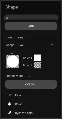 Oval Color 1 Selection
