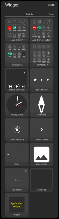 Widget dialog Widget dialog