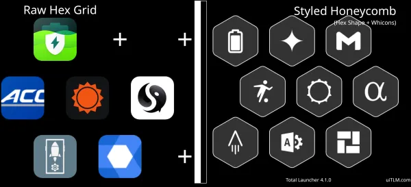 TL v4.1.0 Hex Layout with native icon rework