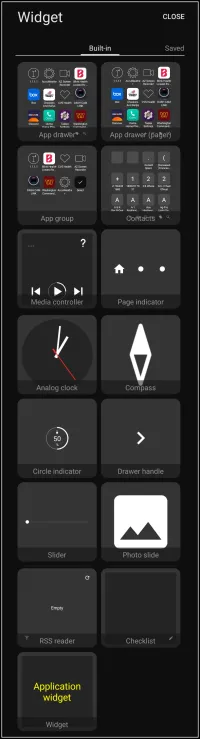 Widget Selection